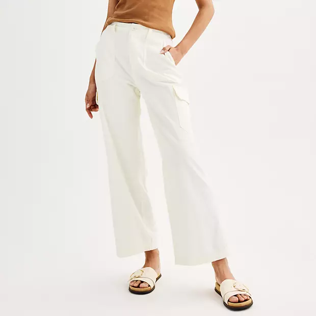 Sonoma Straight Leg Linen Pants