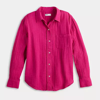 Sonoma Button-Front Blouse