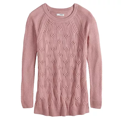 Sonoma Cotton Cable Knit Sweater